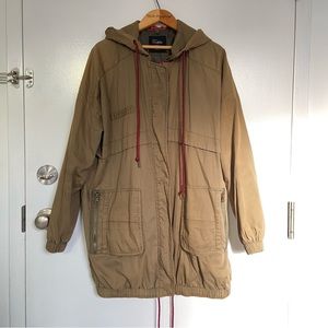 Zara Full Zip Lightweight Olive Green Utility Jacket